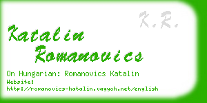 katalin romanovics business card